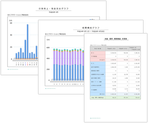 グラフや収益・費用（概算損益）計算表の印刷<