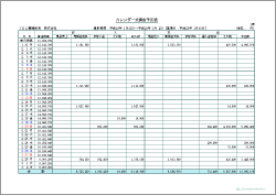 カレンダー式資金予定表